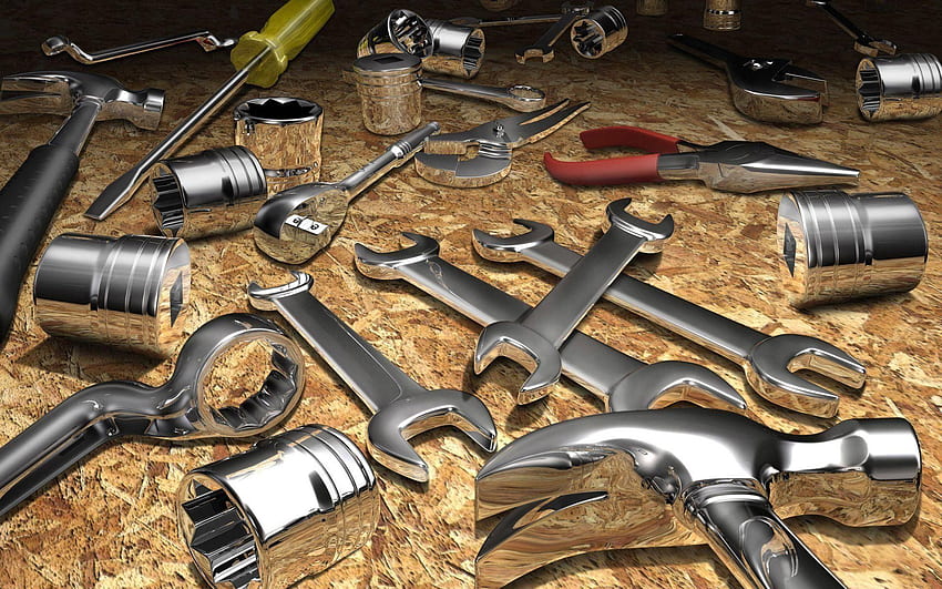 Tło narzędzia mechanika samochodowego (strona 1), narzędzia garażowe Tapeta HD