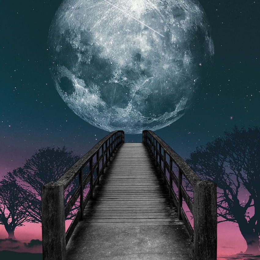 Picsart Tło Księżyc, Prawdziwy Księżyc Tapeta na telefon HD