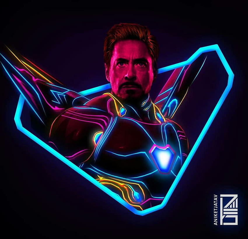 Iron Man V.2. Marvel, Personajes de marvel, Fondo de pantalla de, Doctor Strange Neon HD wallpaper