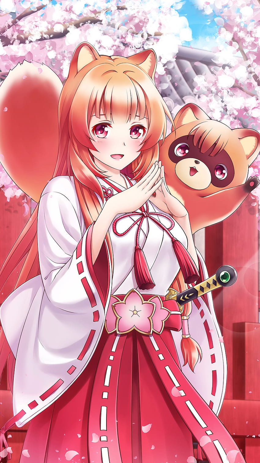 Raphtalia, red, pink, sheild-hero, cute, anime HD phone wallpaper