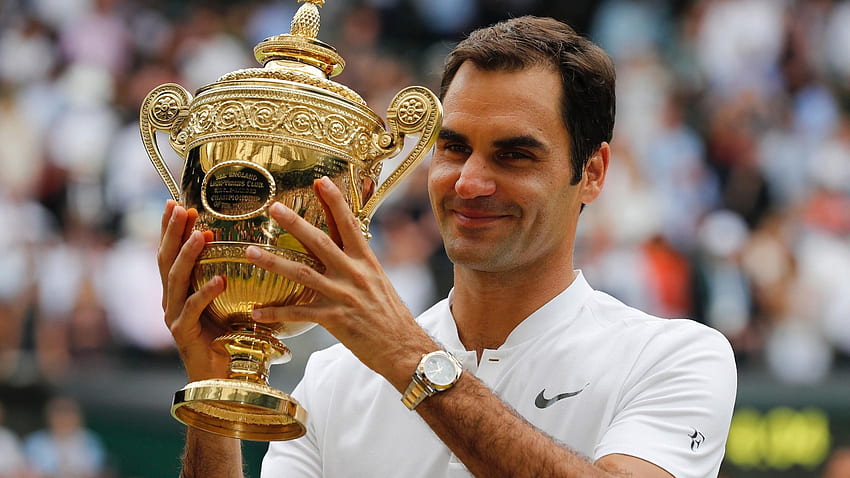 Rekor Kıran Roger Federer, Marin Cilic'e Karşı Ezici Galibiyetiyle Sekizinci Wimbledon Ünvanını Aldı Eurosport HD duvar kağıdı