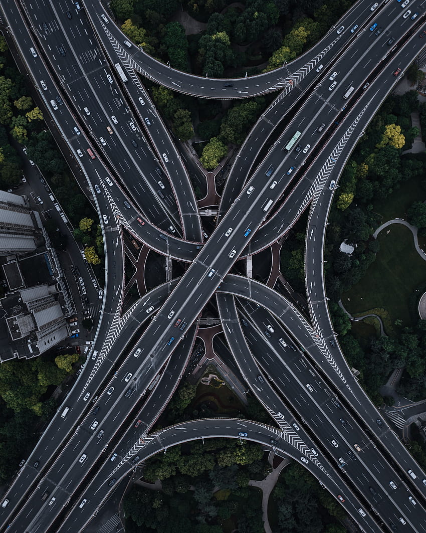 View From Above, , , Road, Confused, Intricate, Transport Interchange, Interchange, Tiered, Multilevel HD phone wallpaper