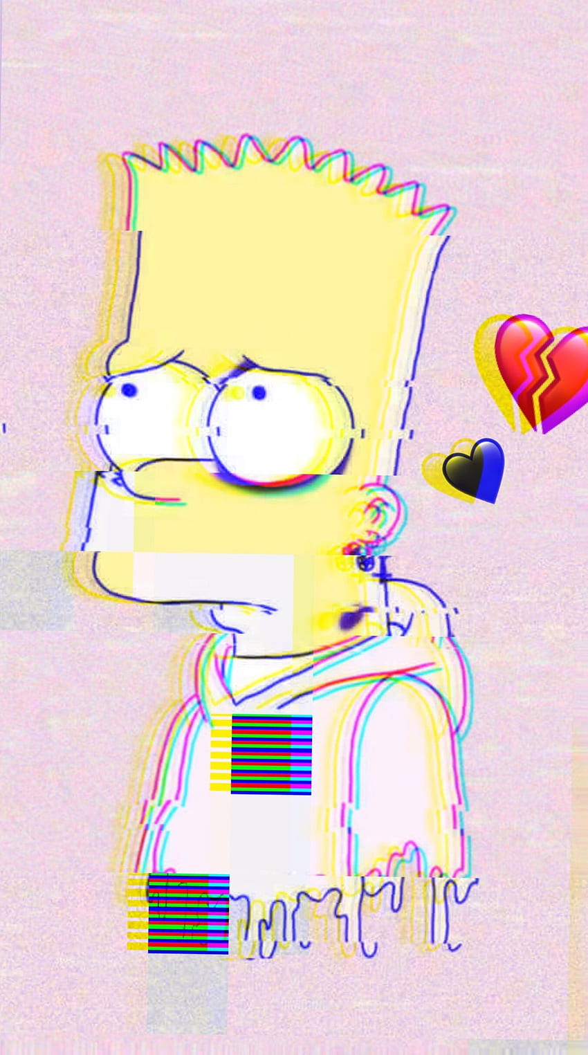 Sad Bart, love, symbol, HD phone wallpaper