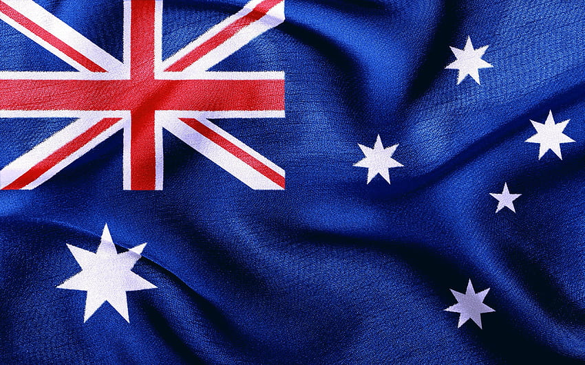 Australia, Australian flag, silk flag HD wallpaper