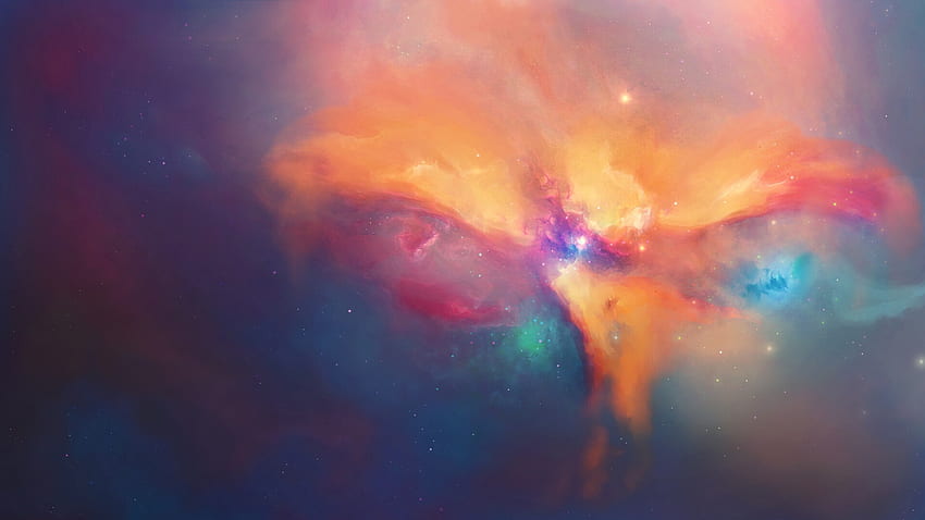 Colorful Nebula, Galaxy, Shiny Stars - Cosmos - - teahub.io, Colorful Nebula HD wallpaper
