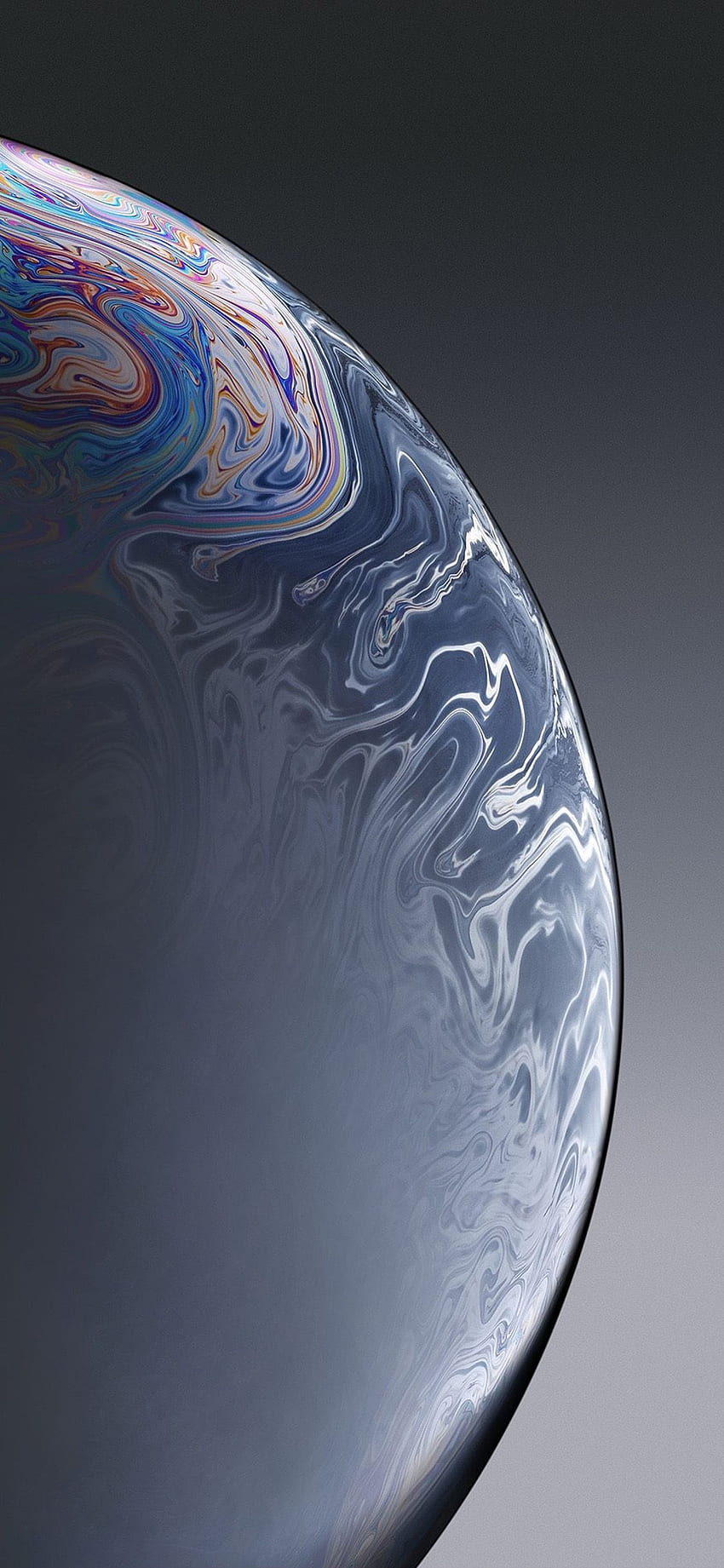 Apple Iphone Xs Space Official Art Gray Bubble HD phone wallpaper