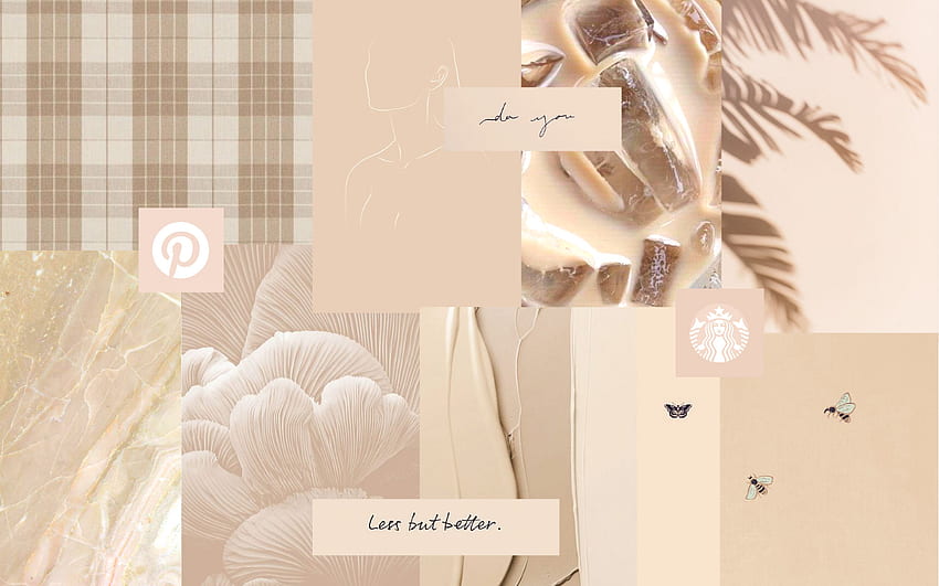 Beige Aesthetic Collage Laptop Wallpapers  Wallpaper Cave