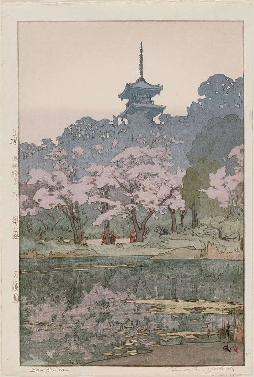 Yoshida Hiroshi: Sankei En Garden, From The Series Eight Scenes HD phone wallpaper