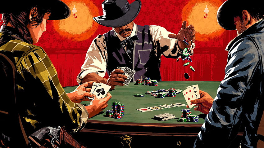 Red Dead Redemption 2, carte da poker U, cani che giocano a poker Sfondo HD
