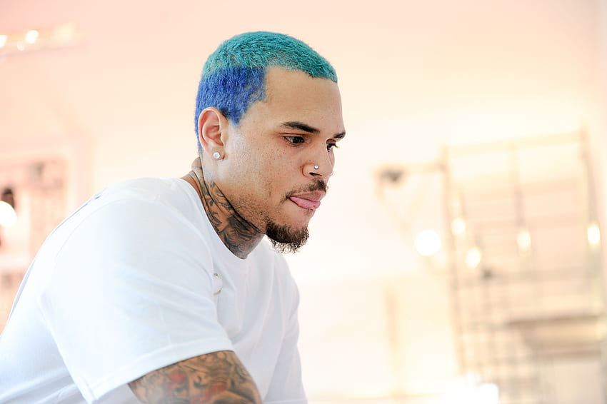 Chris Brown Colorful Hair Wide 20 px High Resolution HD wallpaper
