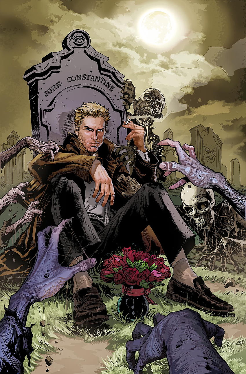 Вампирела срещу Джон Константин - Constantine Dc Comics HD тапет за телефон