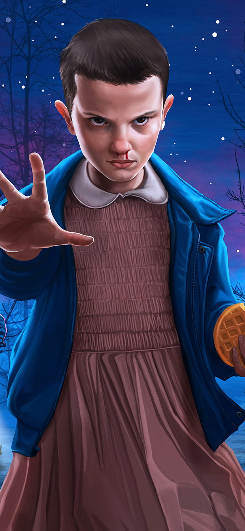 Stranger Things Eleven Art iPhone XS MAX , , Background, and , Eleven and Max HD phone wallpaper
