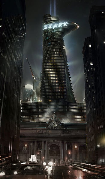 The Avengers Concept Art by Steve Jung, stark tower HD phone wallpaper ...