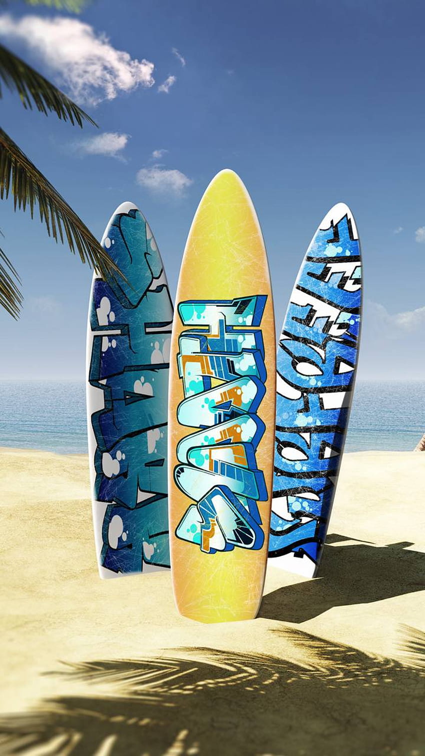 Deska Surfingowa, Kolorowe Deski Surfingowe Tapeta na telefon HD