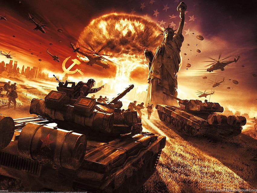 World In Conflict, Video Games, Soviet Army, Soviet Union, USSR. Background, World War 3 Game HD wallpaper