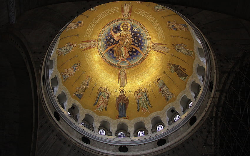 Himmelfahrt Jesu, Heilige, Kuppel, Maria, Jesus, Apostel, Kirche, Engel HD-Hintergrundbild