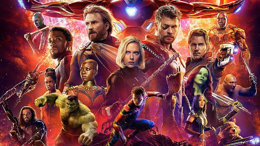 Avengers: Infinity War es un completo asalto de superhéroes y The Stakes, Infinity Super Heroes fondo de pantalla