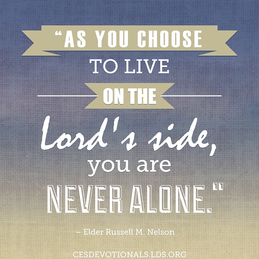 The Lord's Side, LDS Quote HD phone wallpaper