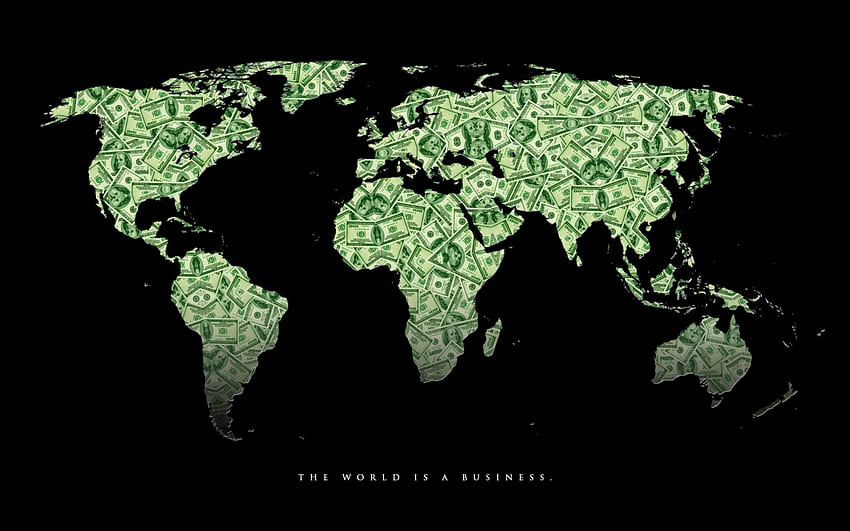 Die Welt ist ein Geschäft, Bargeld, Geschäft, Dollar, amerikanischer Dollar, Geld HD-Hintergrundbild