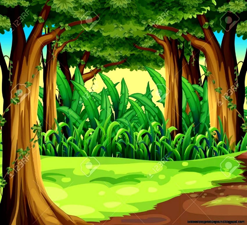 Animated Jungle Background, Cute Cartoon Forest HD wallpaper | Pxfuel