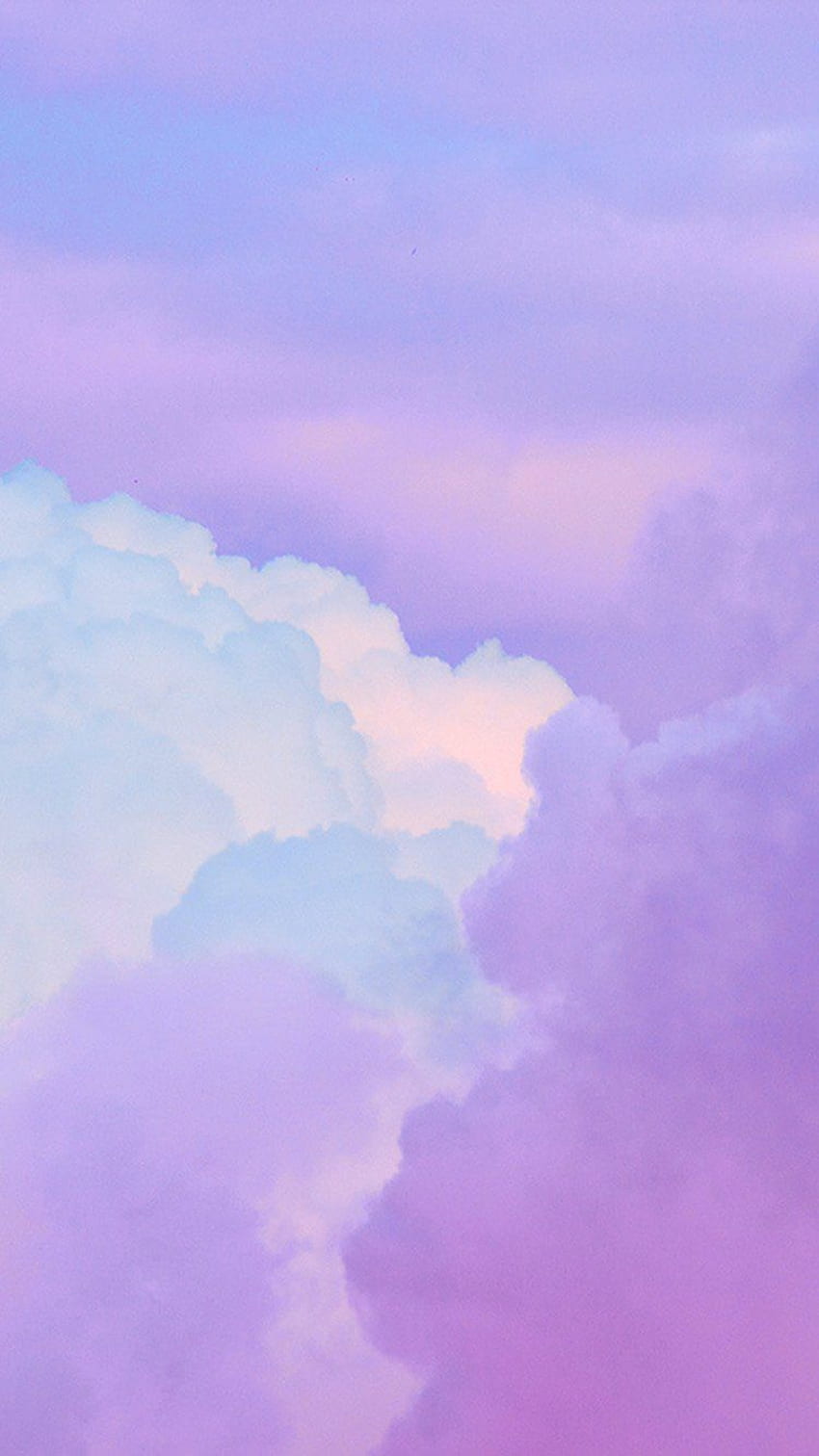 IPhone . lila Kunst des Wolkenhimmels, rosa und lila Wolken HD-Handy-Hintergrundbild