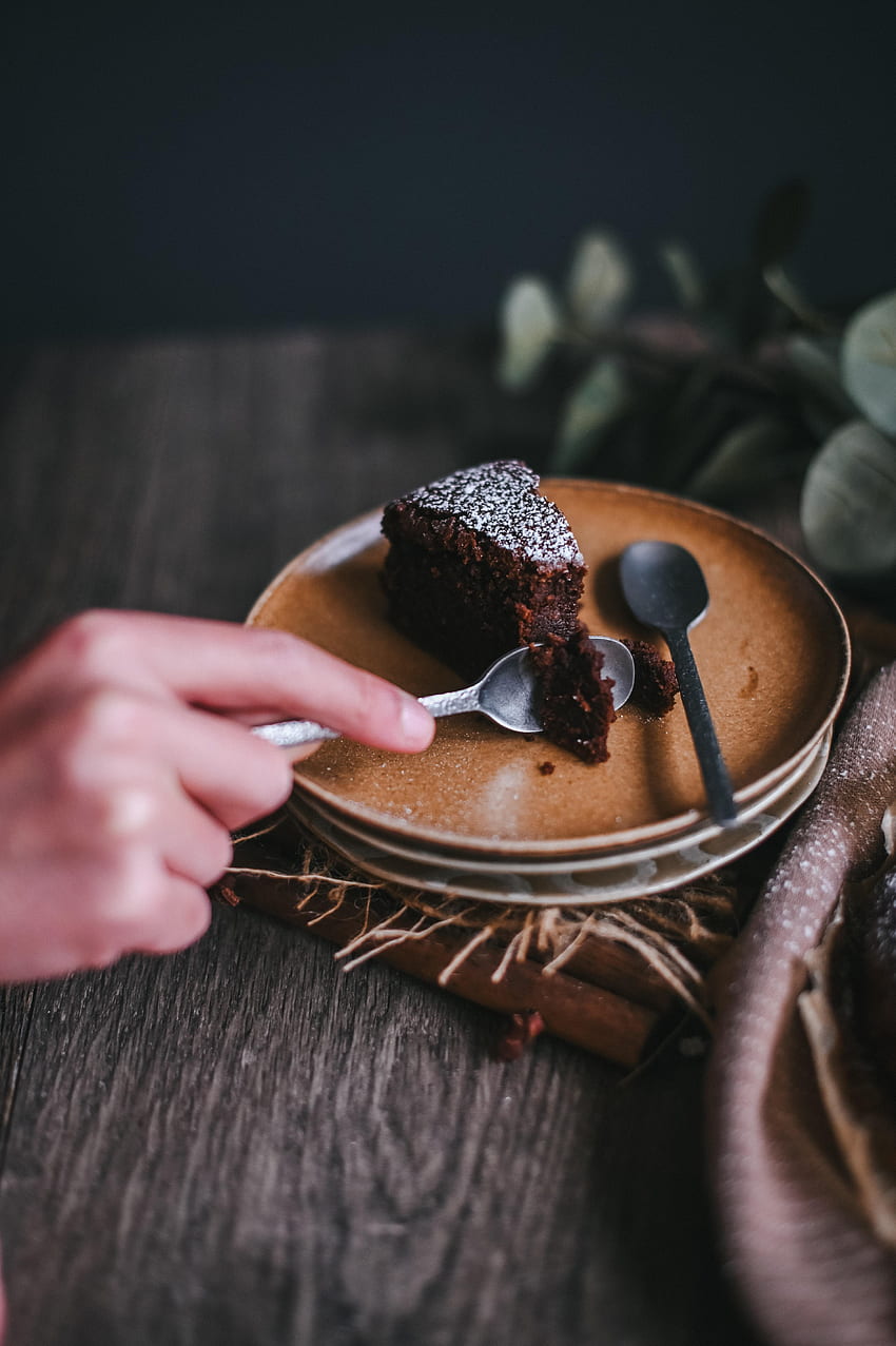 Food, Desert, Hand, Cake, Spoon HD phone wallpaper