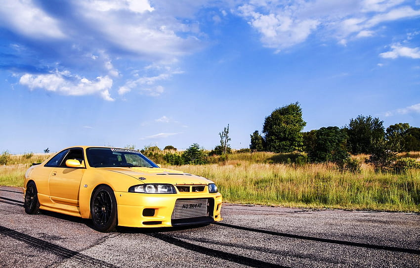 Nissan, Skyline, Yellow, R33, Gt R For , Section Nissan HD wallpaper