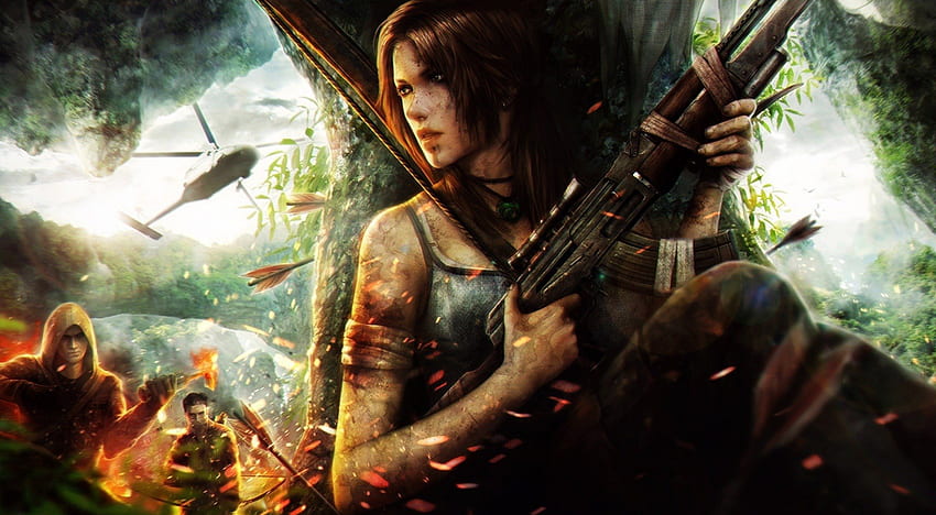 Lara 5, najeźdźca, grobowiec, zagroda, Lara Tapeta HD
