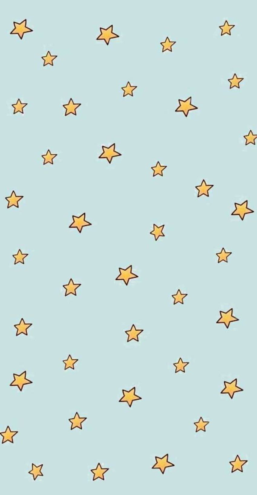 Yellow stars blue background - Idea , iPhone HD phone wallpaper