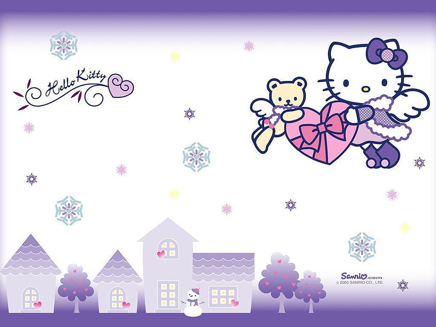 Purple Hello Kitty Background HD phone wallpaper  Pxfuel