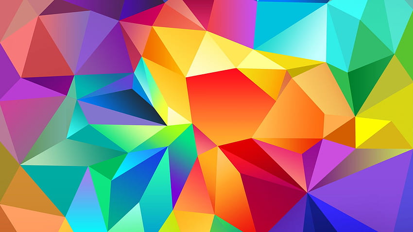 Polygon, , , Android, 2560X1440 Regenbogen HD-Hintergrundbild