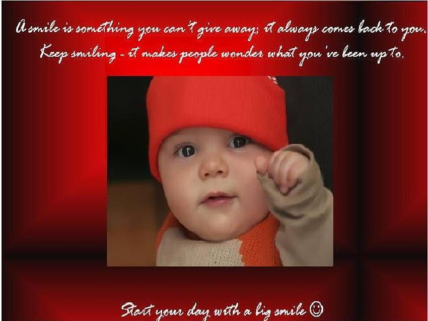 Sweet baby Smile, quote, baby, , smile HD wallpaper