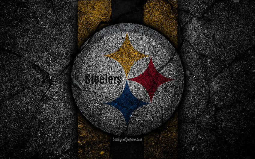 Pittsburgh Steelers, logo, hitam Wallpaper HD