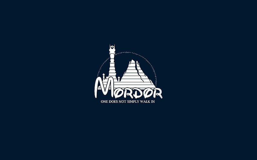 Firma Disney minimalistyczny zabawny władca pierścieni Mordor, Funny Lotr Tapeta HD
