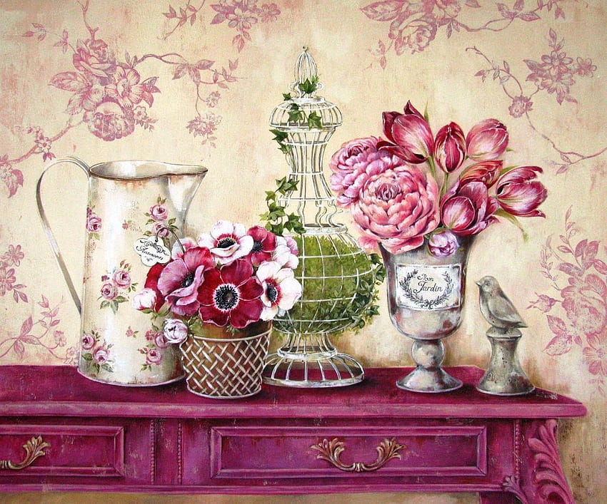 Vintage style : 6 ideas for decoupage, Vintage Chic HD wallpaper