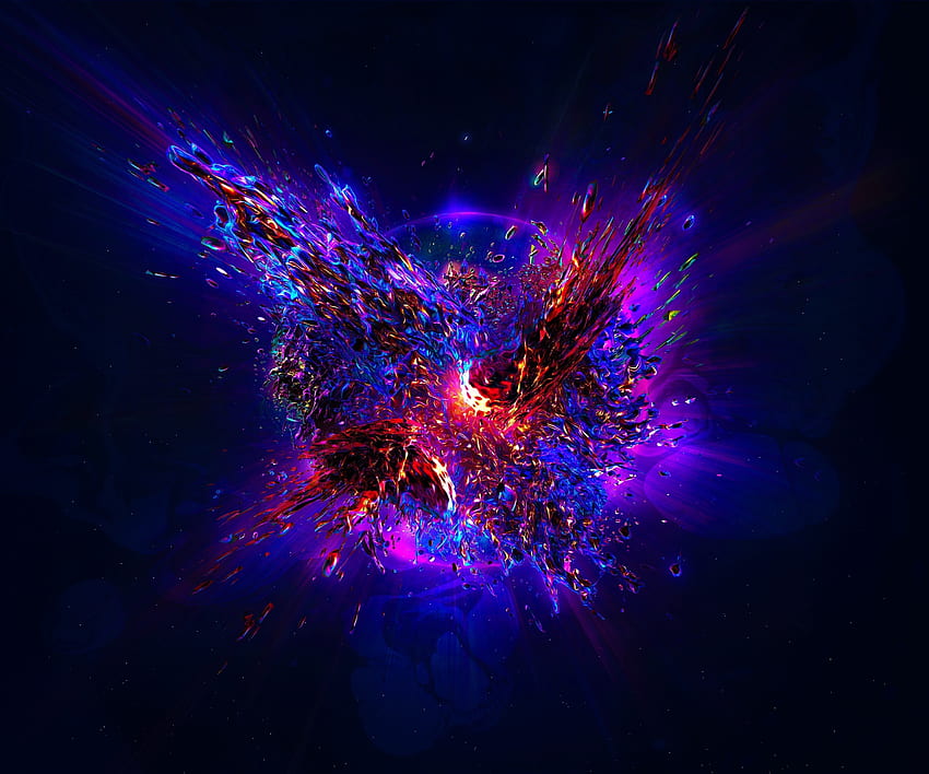 Wybuch, wybuch, sztuka cyfrowa Tapeta HD