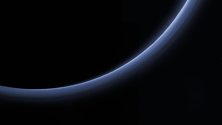Pluto's Haze in Bands of Blue, NASA Pluto HD wallpaper