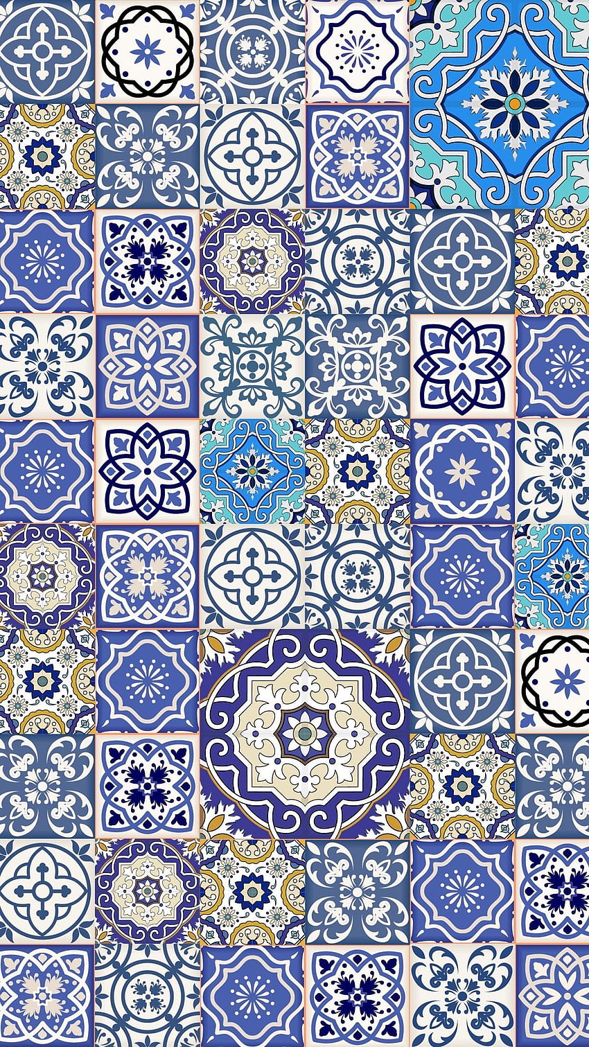 Moroccan Tile design pattern wallpaper for phone  Tile artwork Mughal  art paintings Islamic art pattern
