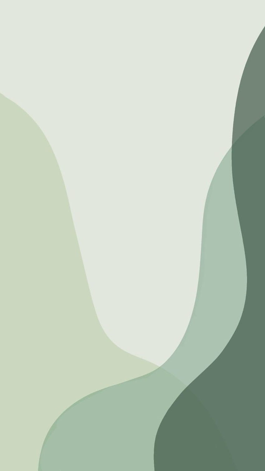 Perene . iPhone verde, iPhone simples, verde sálvia, abstrato verde menta Papel de parede de celular HD