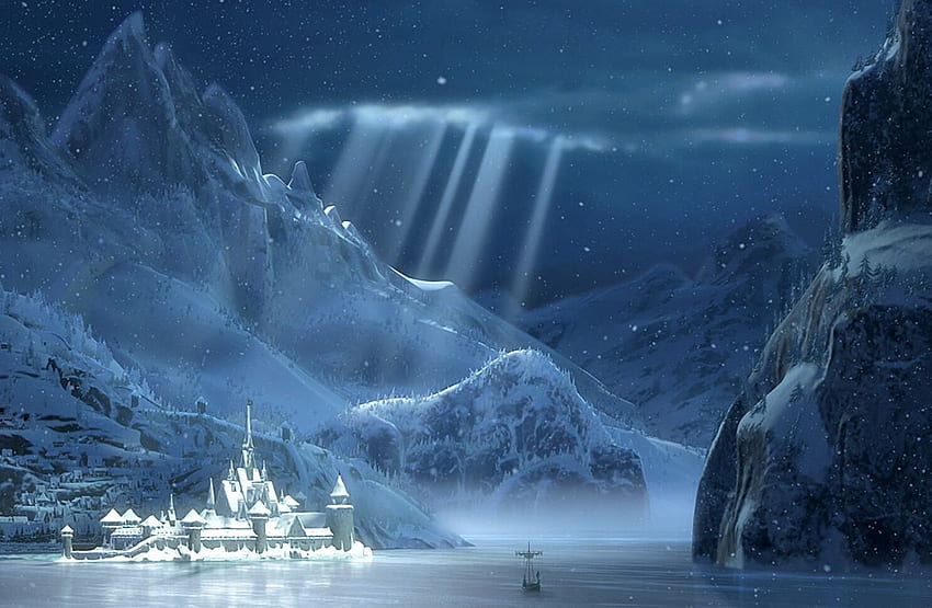 Latar Belakang Frozen 2 untuk Komputer dan Telepon, Kastil Beku Wallpaper HD