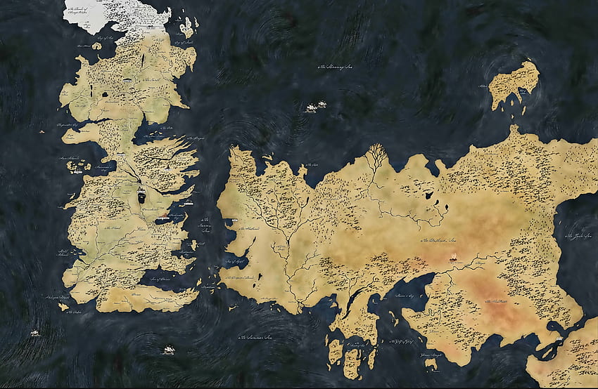 Mapa Game of Thrones, duża mapa Game of Thrones Tapeta HD