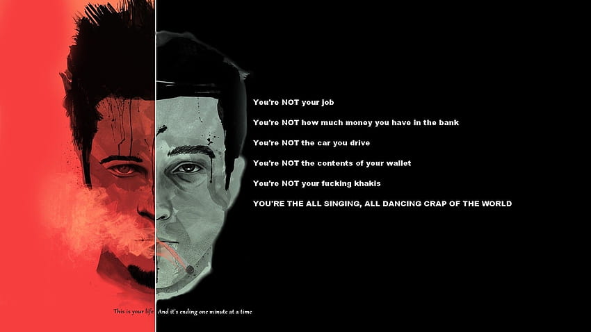 Fight Club Movie, Movie Quotes HD wallpaper