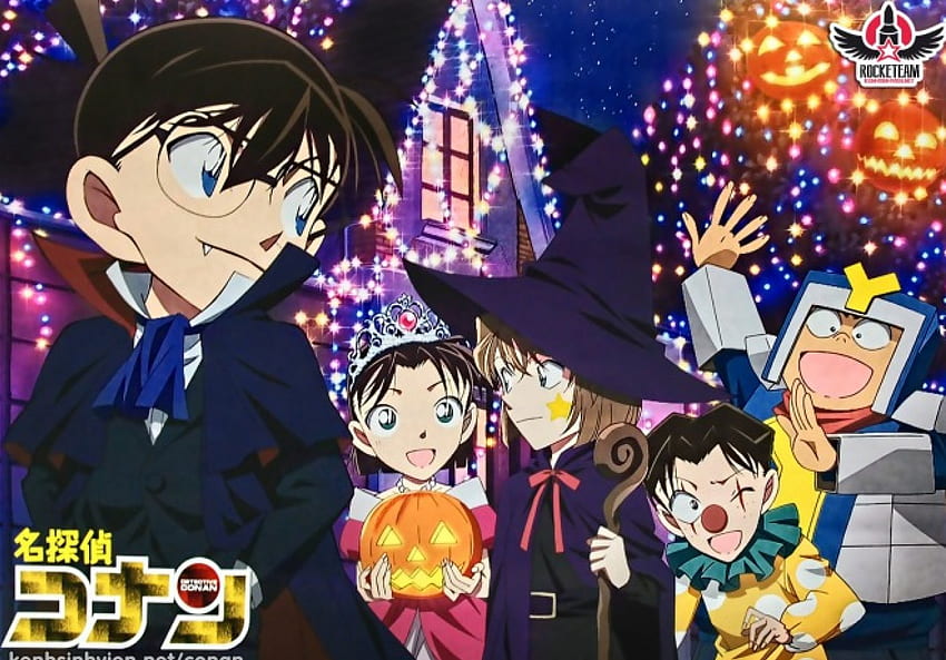 Detektiv Conan, Mitushiko, Haibara Ai, Süß, Ayumi, Genta, Cosplay, Conan Edogawa, Halloween HD-Hintergrundbild