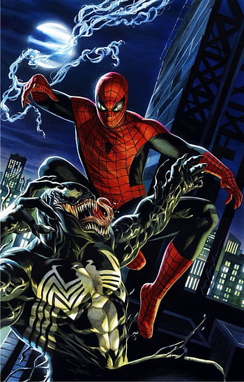 Venom vs spider man comic HD wallpapers | Pxfuel