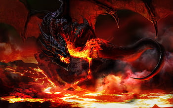 Wallpaper Darkness Dragon Art Cartoon Red Background  Download Free  Image