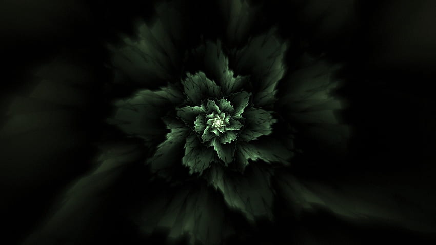 Green fractal pattern Ultra - HD wallpaper