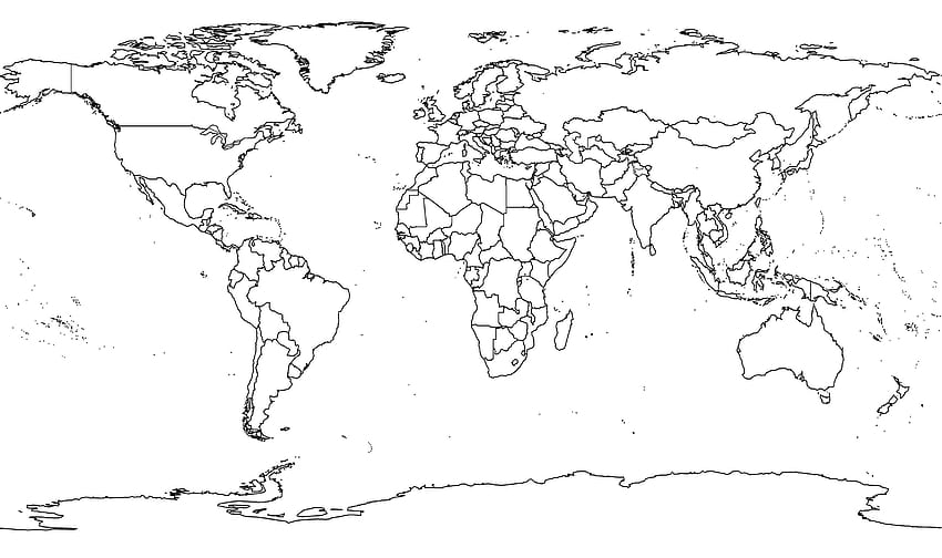 Mapas do mundo, mapa em branco papel de parede HD