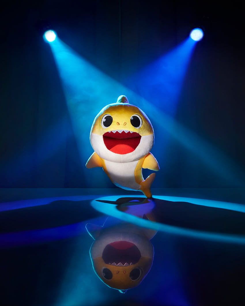 Baby Shark' cheira a dinheiro no palco, fantoche de tubarão Papel de parede de celular HD