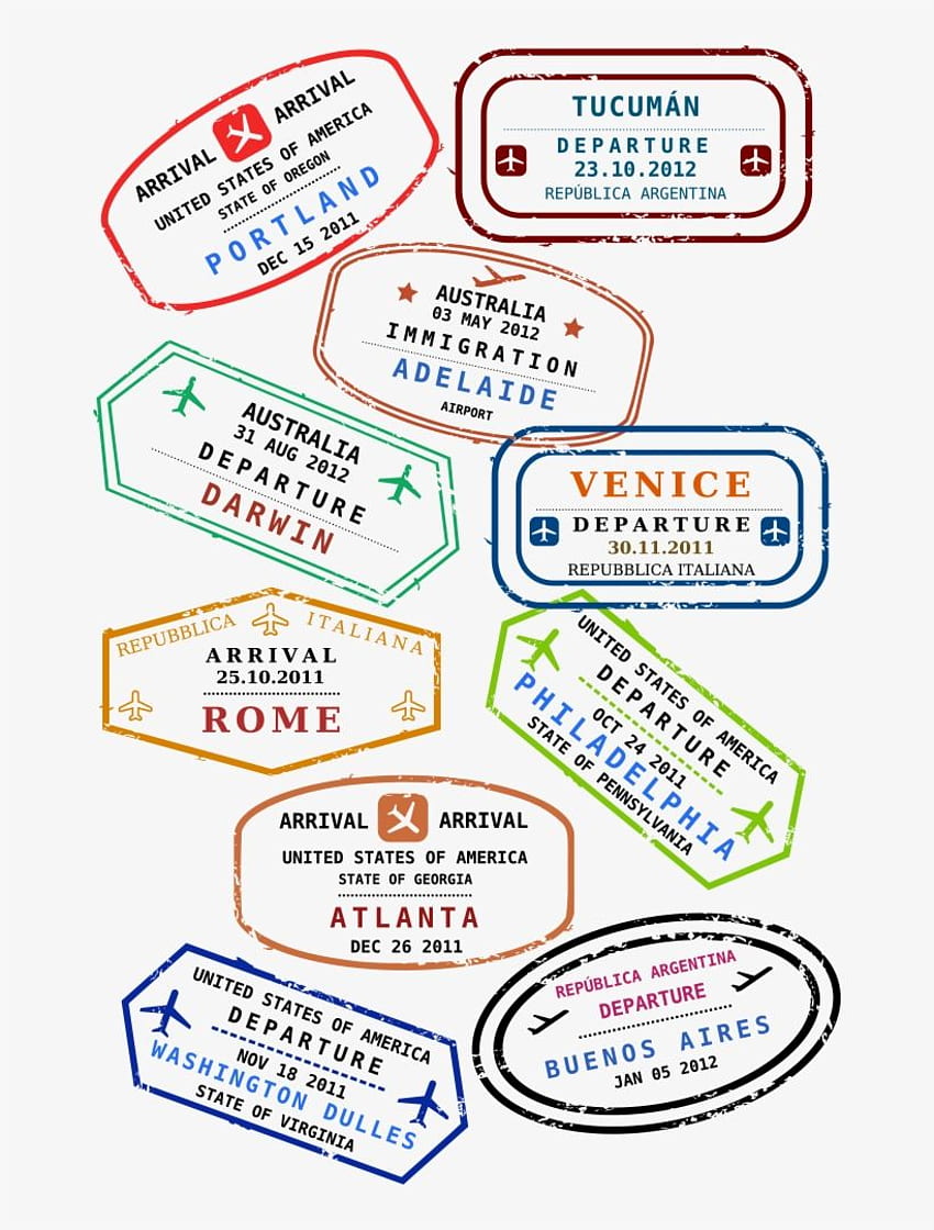 パスポート スタンプ 旅行 ビザ クリップ アート - Passport Stamp Designs, Passport Stamps HD電話の壁紙