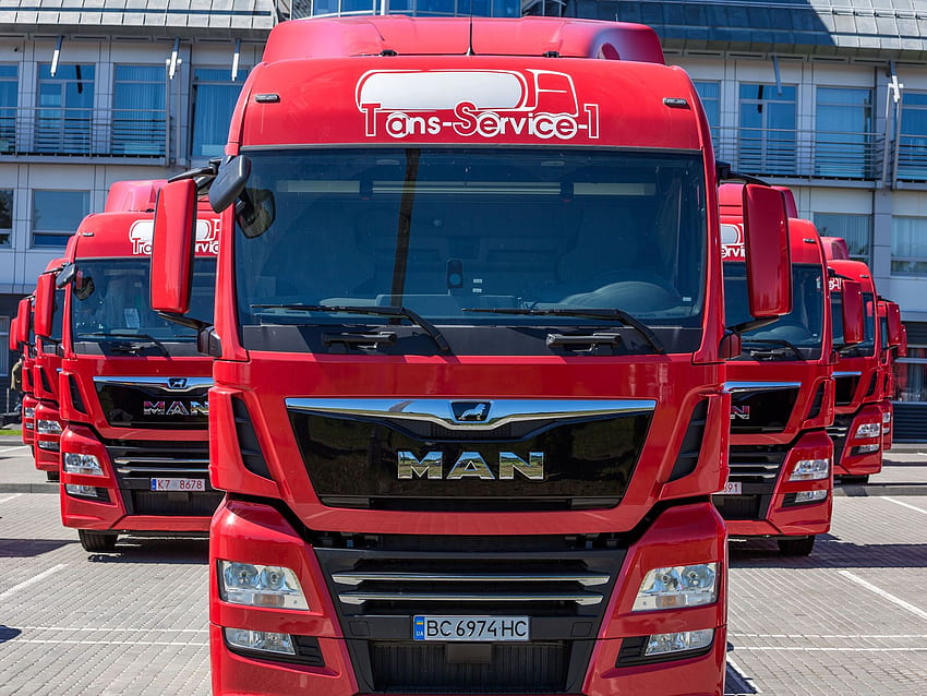 MAN Truck & Bus Ukrayna İçin Büyük Bir Sipariş: Trans Service 1 Siparişler 50 Yeni MAN TGX 18.460 Araç HD duvar kağıdı